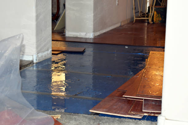 Professional Emergency Water Damage Restoration technician working in Strum, WI